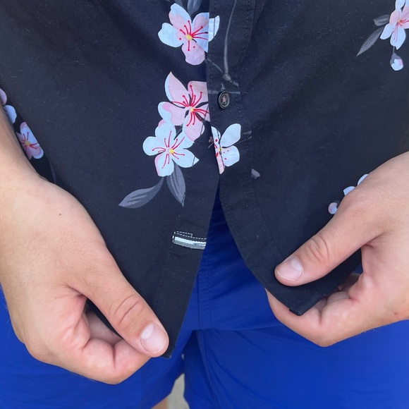 DENIM & FLOWER RICKY SINGH CHERRY BLOSSOM MEN FLORAL BUTTON DOWN DRESS SHIRT GUY - Picture 15 of 16
